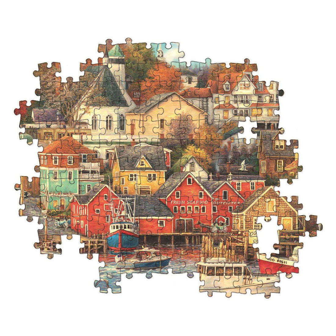 Clementoni-Puzzle „Gute Zeiten Hafen“ – 1500 Teile.