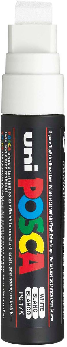 Posca Uni-Ball-Farbmarker auf Wasserbasis PC-17k weiß