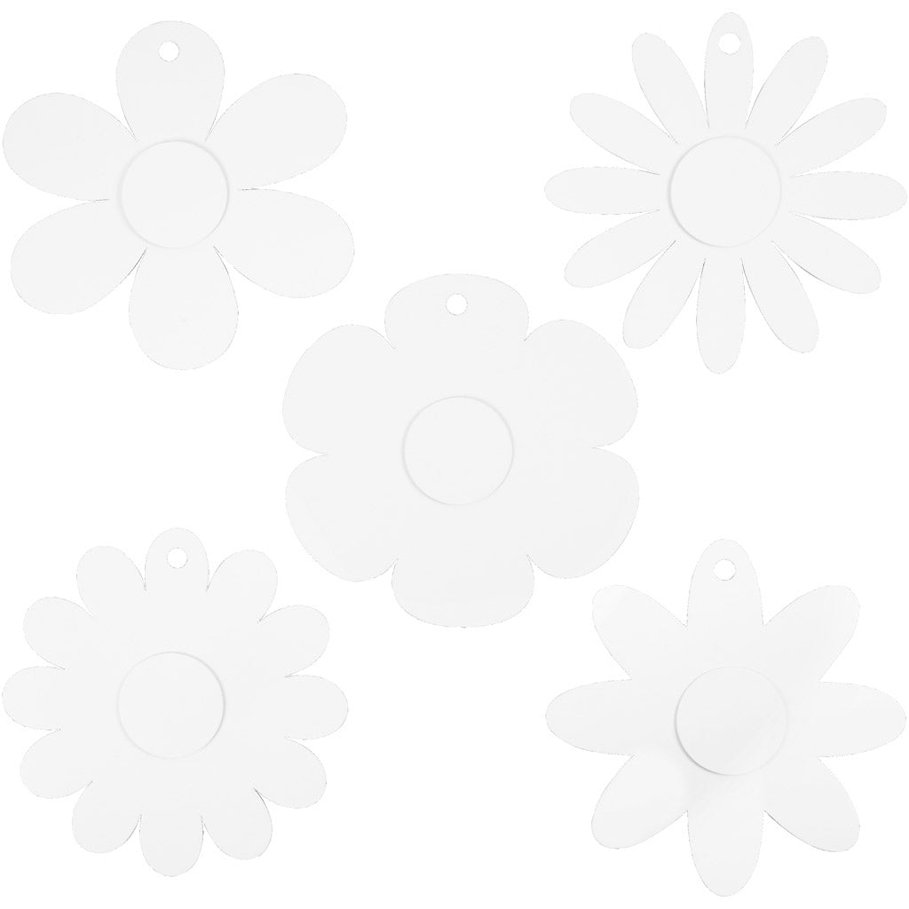 Creativ Company Flowers White, 5x 3st.