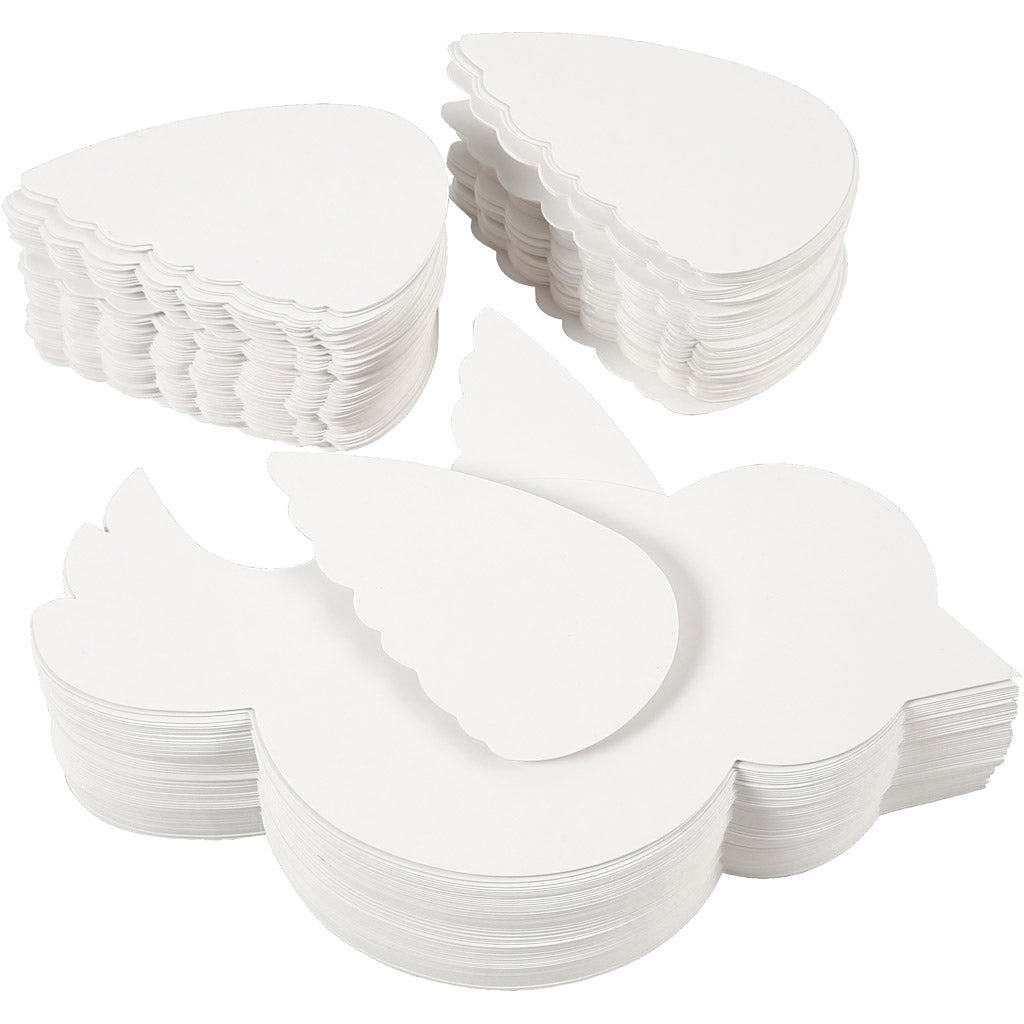 Creativ Company Vogel, L: 25 cm, 400 g, weiß, 100er Set 1 Box