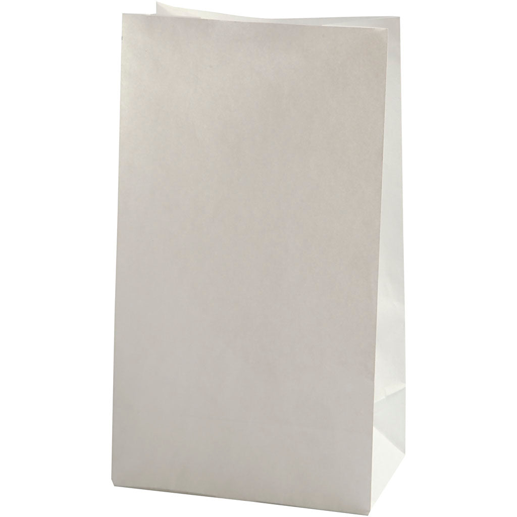 Creativ Company Papiertüten, H: 27 cm, Maße 9x15 cm, 46 g, weiß, 100 Stück 1 Karton
