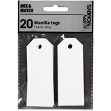 Creativ Company Manilla Labels White, 20st.