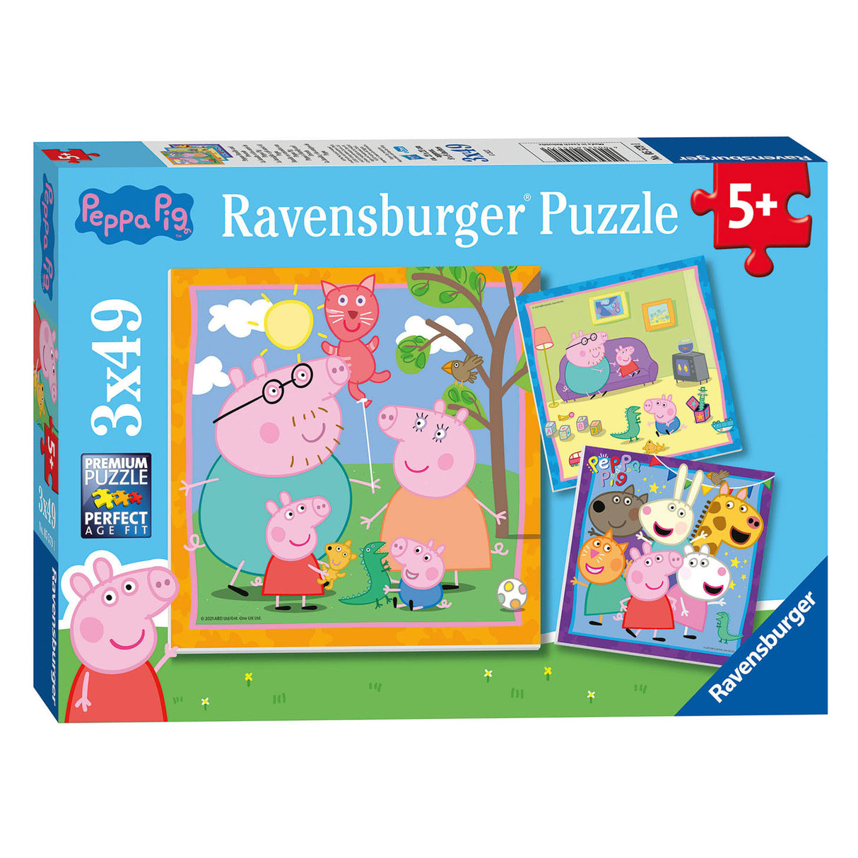 Rodina Ravensburger a přátelé Legpuzzle, 3x49st.