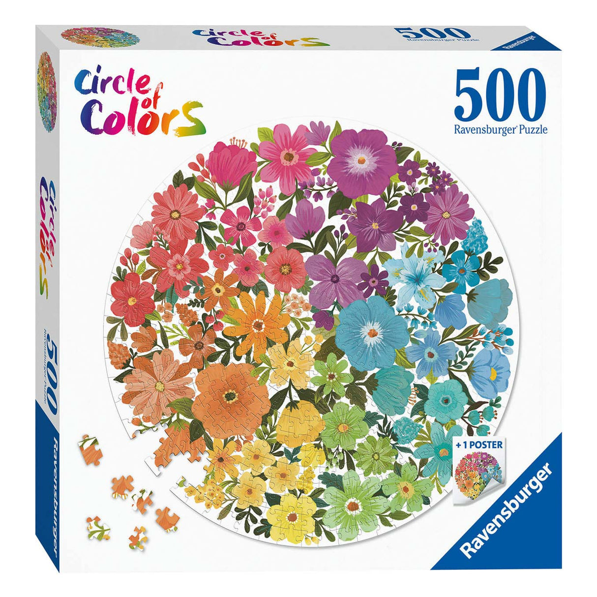 Ravensburger Circle of Colors Puzzles Flowers, 500st.