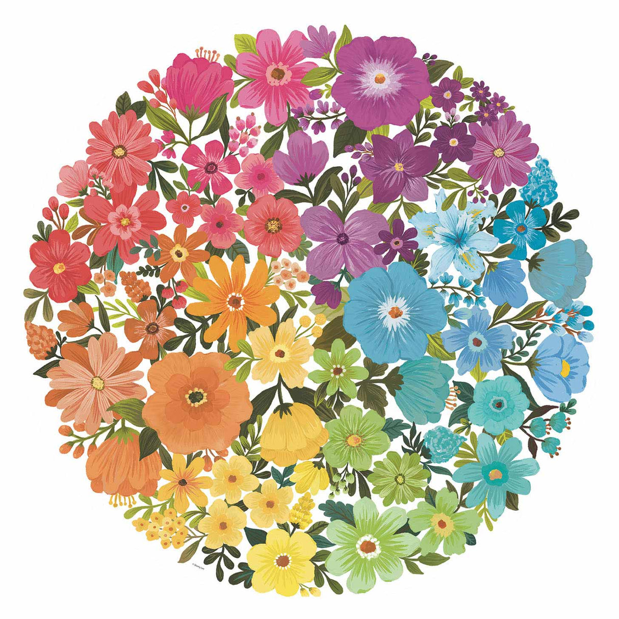 Ravensburger Circle of Colors Puzzles Flowers, 500st.