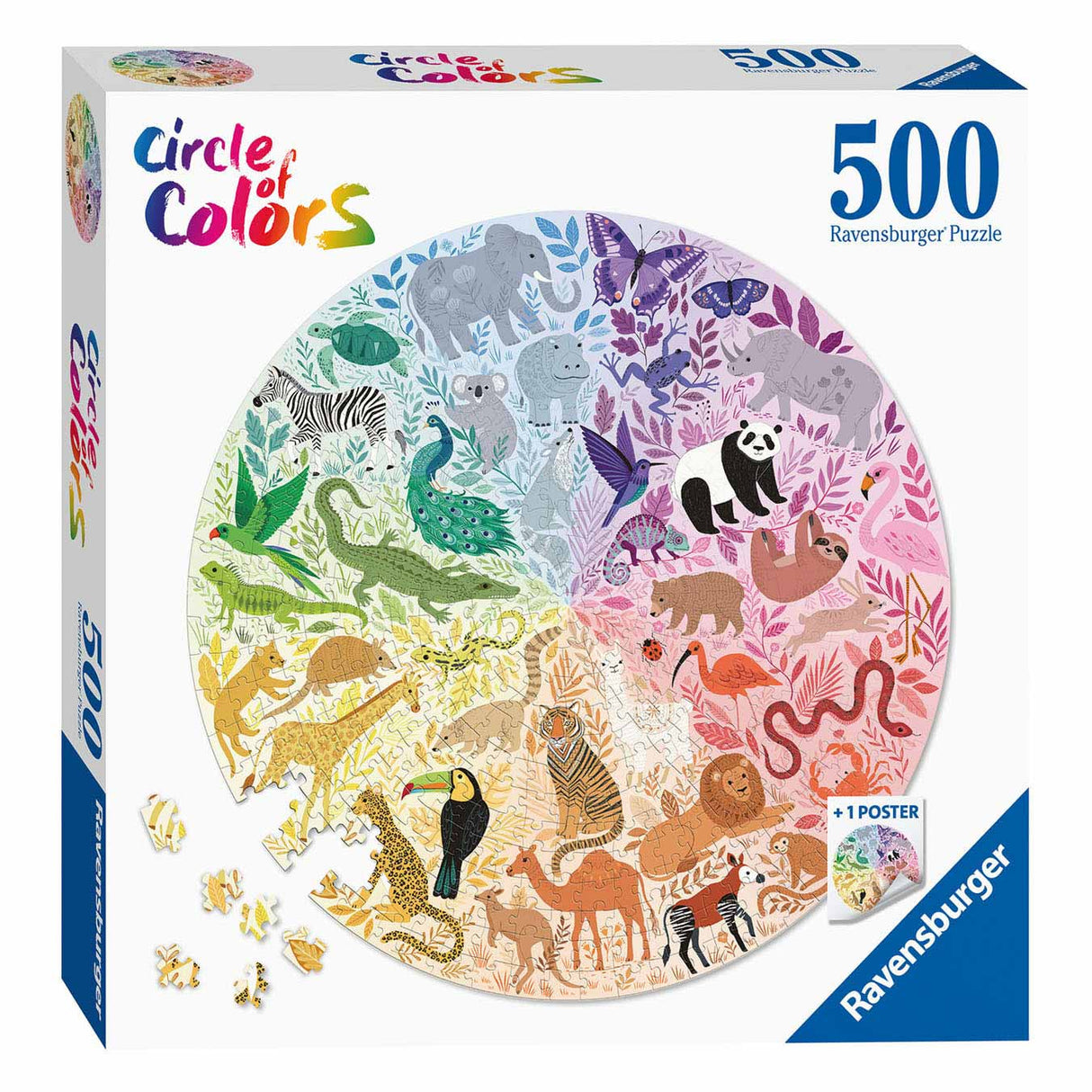 Ravensburger Circle of Colors Puzzles Animals, 500st.