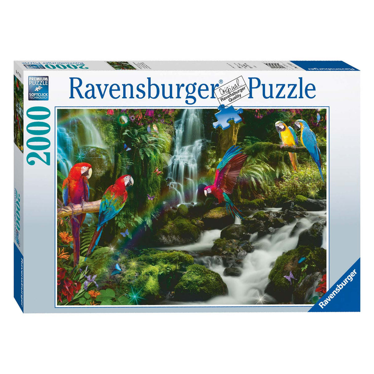 Bonte papegøjer i Jungle Jigsaw Puzzle, 2000st.