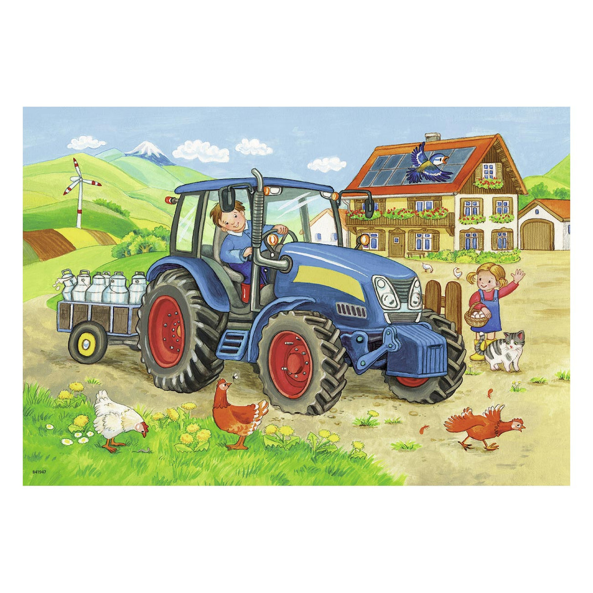 Ravensburger - Auf der Baustelle und Farm Puzzle 2x12 Stücke