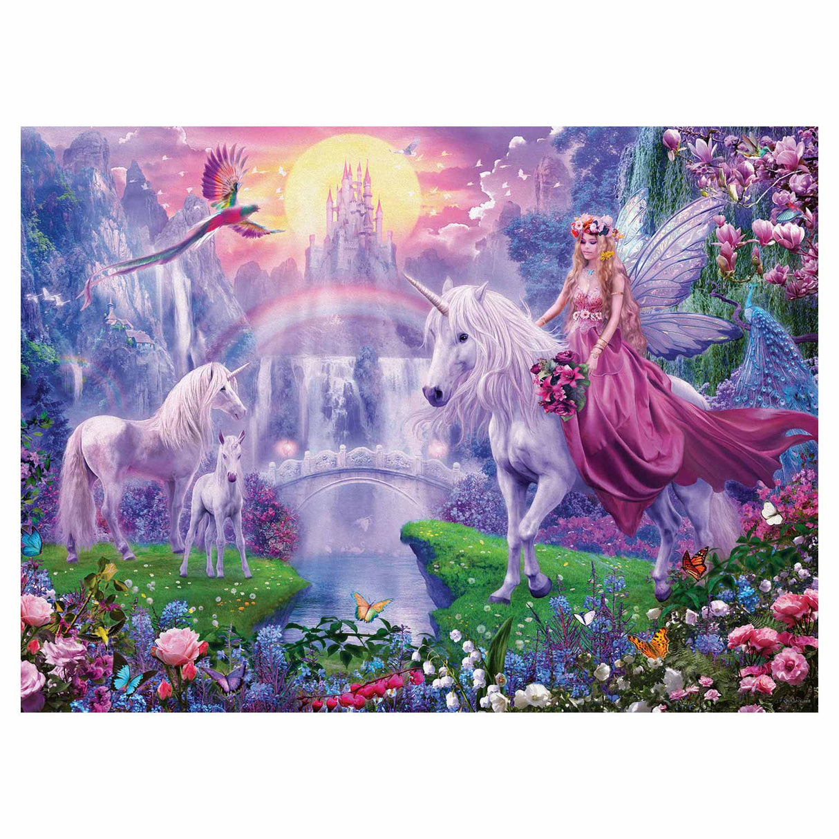 Ravensburger - Magical Unicorn Night 200 stykker xxl