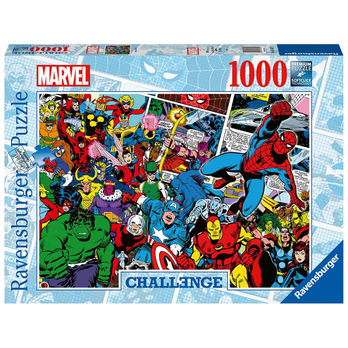 Ravensburger - Desafío Puzzle Marvel Superhéroes 1000.