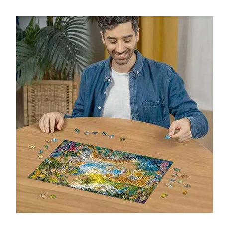 Ravensburger Puzzle Tiger in der Oase – 500 Teile Puzzle.