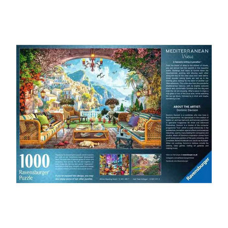 Ravensburger Puzzle Blick auf die mediterrane Terrasse - 1000 Teile.