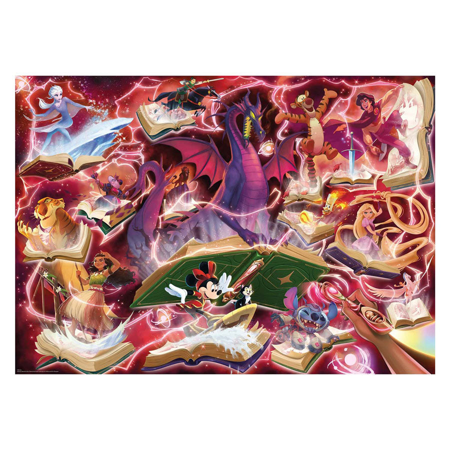 Ravensburger Disney Lorcana Puzzle Glimmers of the Realm: Ruby (1000 Teile).