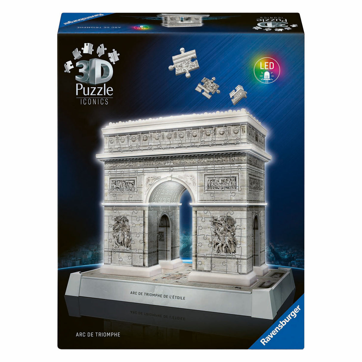 Ravensburger 3D-Puzzle Iconic Arc de Triomphe Paris – mit Licht – 255 Teile.