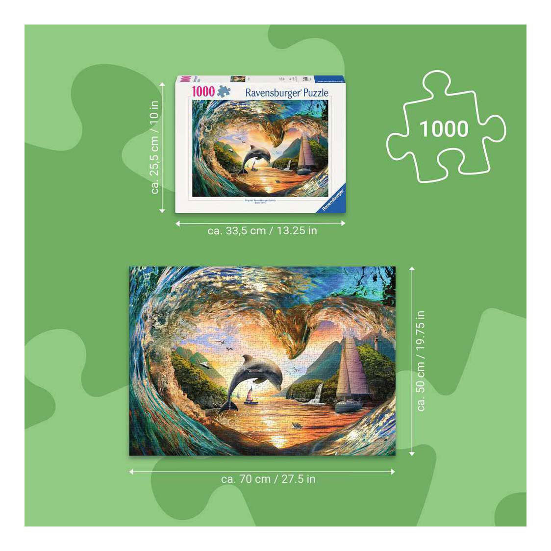 Ravensburger Puzzle Sonnenuntergangsspritzer - 1000 Teile.