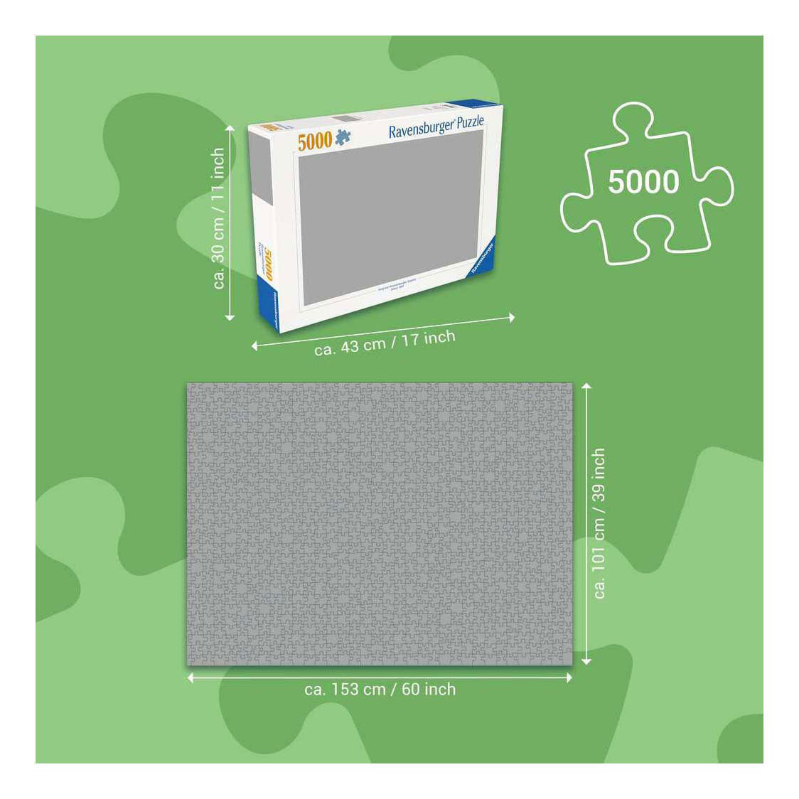 Ravensburger – wereldkaart met bezienswaardigheden – legpuzzel – 5000 stukjes
