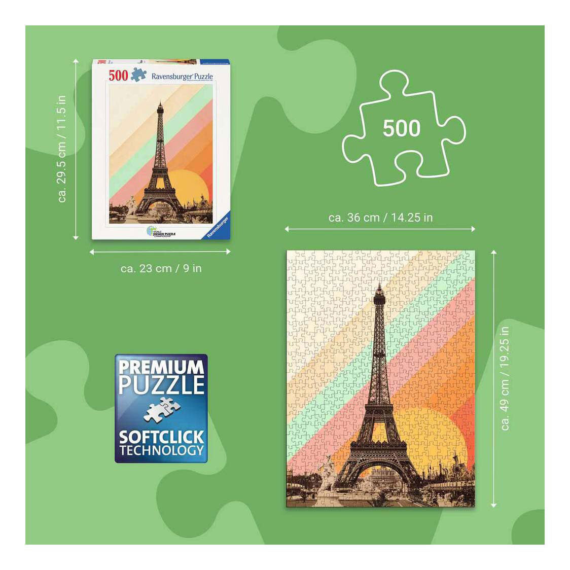 Ravensburger – Pariser Regenbogen – Florent Bodart – Puzzle – 500 Teile