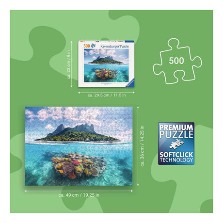 Ravensburger – eiland en koraalwereld – legpuzzel – 500 stukjes