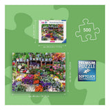 Ravensburger – bloemenmarkt, frankrijk – legpuzzel – 500 stukjes