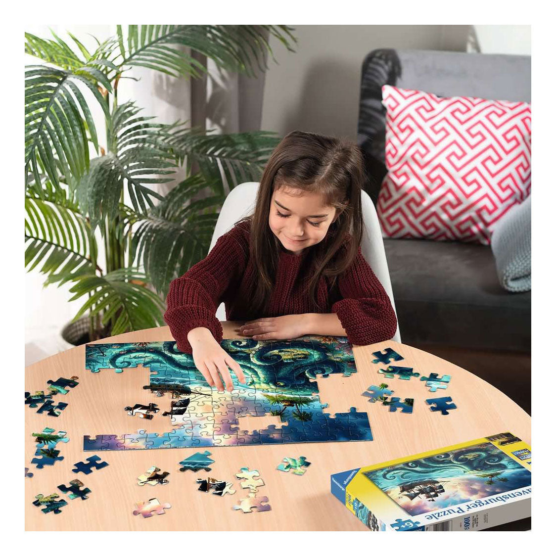Ravensburger – de schat van de kraken – kinderpuzzel – 100 xxl stukjes