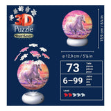 Ravensburger – paarden aan het strand – 3d puzzle-ball nachtlicht – 73 stukjes