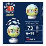 Ravensburger – bluey – 3d puzzle-ball nachtlicht – 73 stukjes
