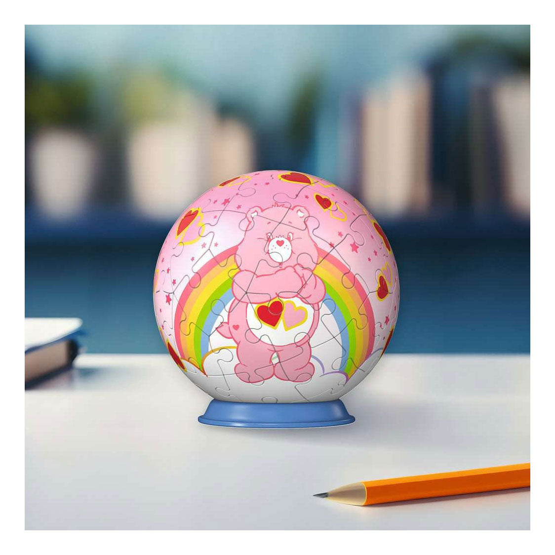 Ravensburger – care bears: love-a-lot bear – 3d puzzle-ball – 55 stukjes