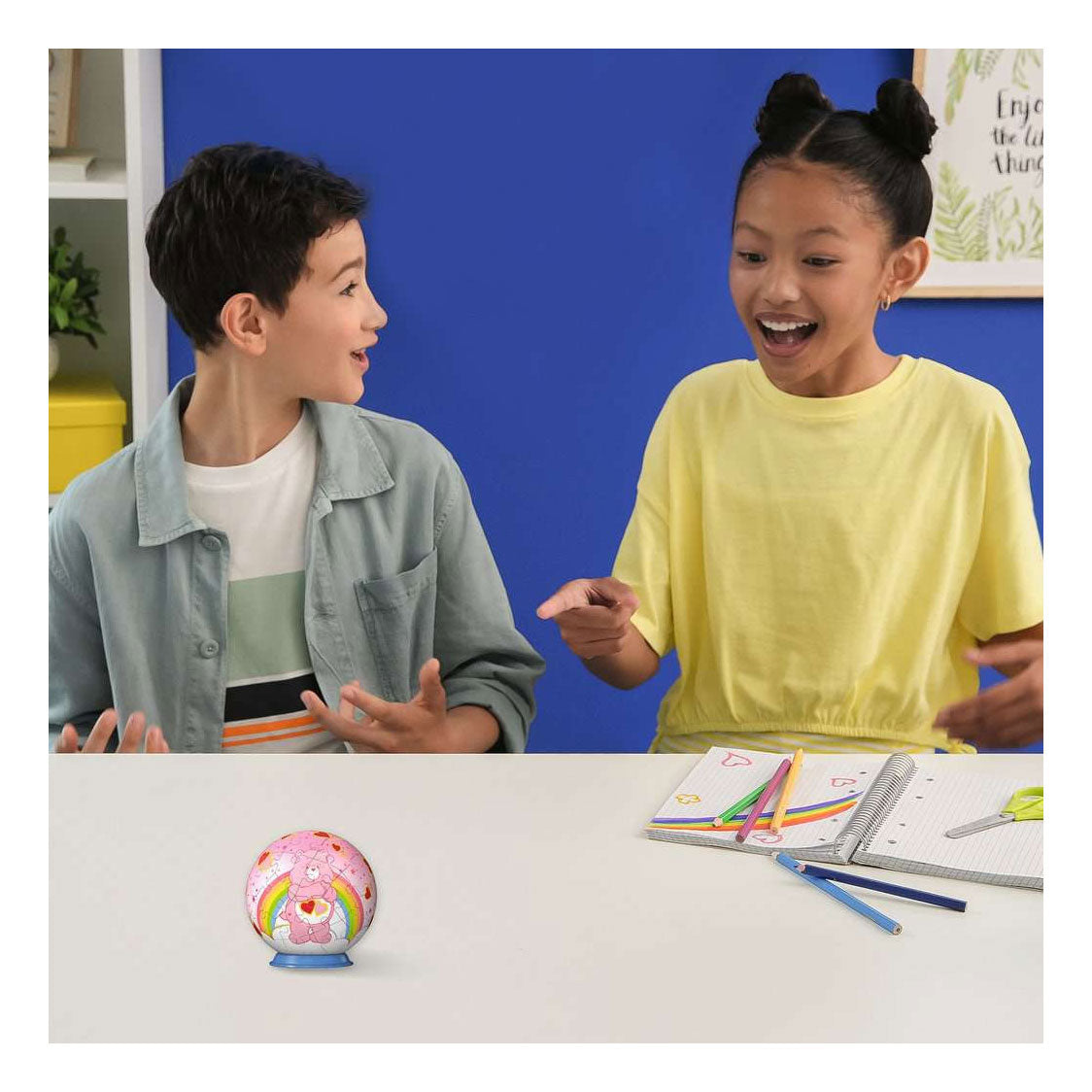 Ravensburger – care bears: love-a-lot bear – 3d puzzle-ball – 55 stukjes