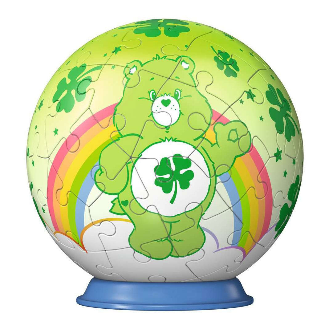 Ravensburger â€“ care bears: good luck bear â€“ 3d puzzle-ball â€“ 55 stukjes