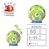 Ravensburger â€“ care bears: good luck bear â€“ 3d puzzle-ball â€“ 55 stukjes