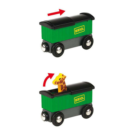 Brio-Zug mit Safaritieren – Gleisteil für 3+ Jahre – 33722