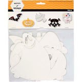 Creativ Company Halloween-Figuren, Größe 25x17 cm, 230 g, weiß, 16 Stück 1 Karton