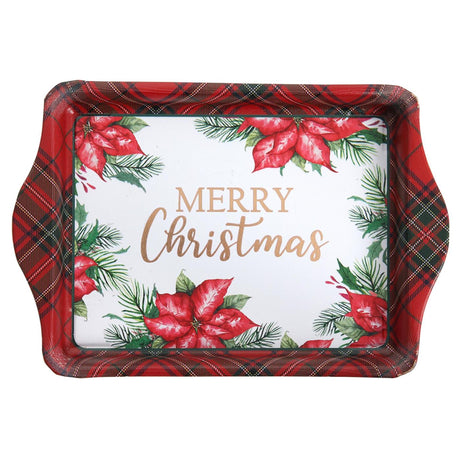 Svenska Living Kaffeetablett Weihnachtsblume Gold 21x14x2cm