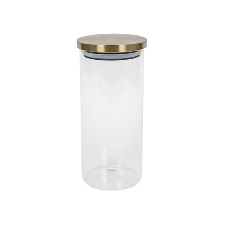 Vorratsglas aus Glas mit goldenem Deckel, 1200 ml