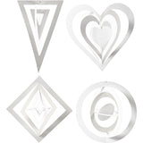 Creativ Company 3D-Ornamente, H: 18+22+24 cm, B: 15+18+22 cm, 230 g, weiß, 16 Stück 1 Box