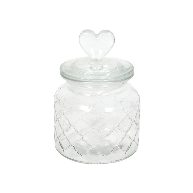 Vorratsdose Glas Herz 10,5x17cm