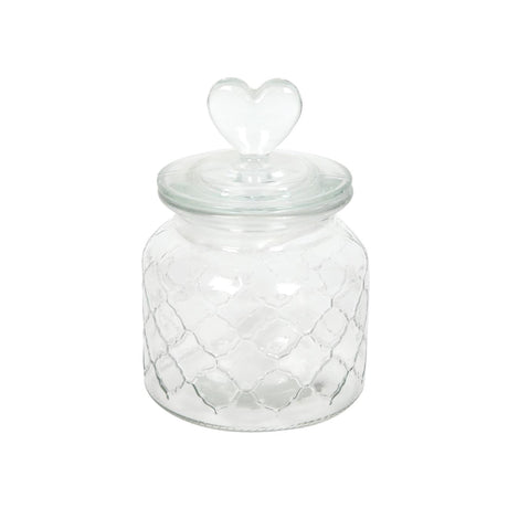 Vorratsdose Herzglas ø10,5xh20cm