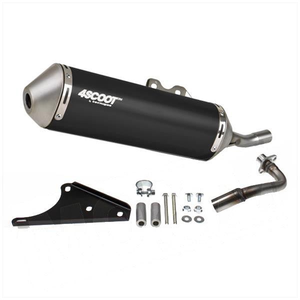 Tecnigas Auspuff 4Scoot Black | Kymco Agility 50cc 4t Gy6