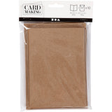Creativ Firmenkarten und Umschläge, Kartengröße 10,5x15 cm, Umschlaggröße 11,5x16,5 cm, natur, 10er Set 1 Box