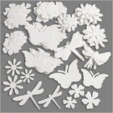 Creativ Company ausgestanzte Formen, Größe 4,5-12 cm, 240 g, weiß, 362 Stück 1 Box