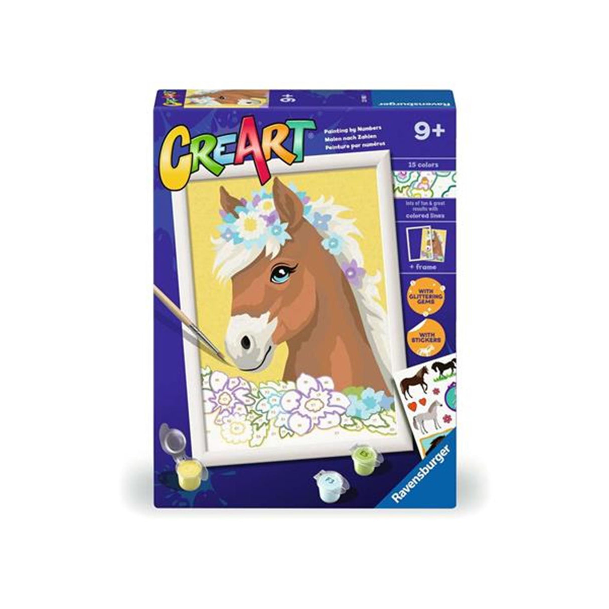 Ravensburger Creart Malen nach Zahlen – Pferd mit Blumen