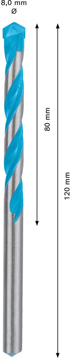 Bosch 2608900621 Expert Universalbohrmaschine ZYL-9 Multikonstruktion – 8 x 80 x 120 mm