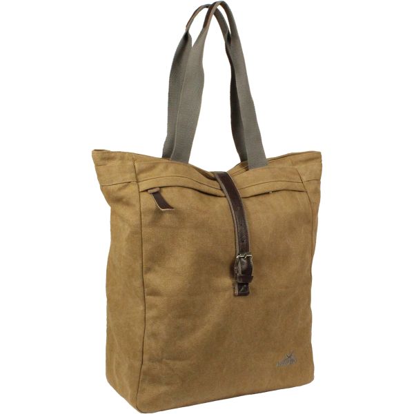 Greenlands Fahrradtasche Canvas Shopper 20 Liter 42 x 34 x 14 cm – Kamelbraun
