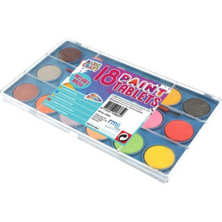 Grafix Aquarellpalette mit Pinsel, 18 Farben.