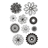 Kreativfirma Silikon stempelt Blumen, 1 Blatt