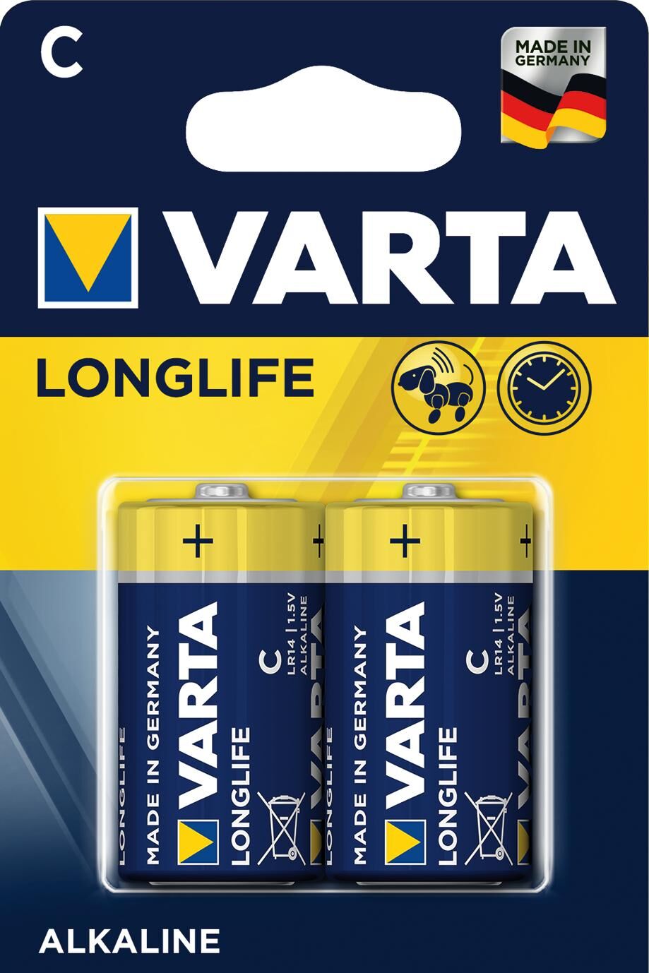 Varta Batterie Longlife Alkaline LR14 C (2x)