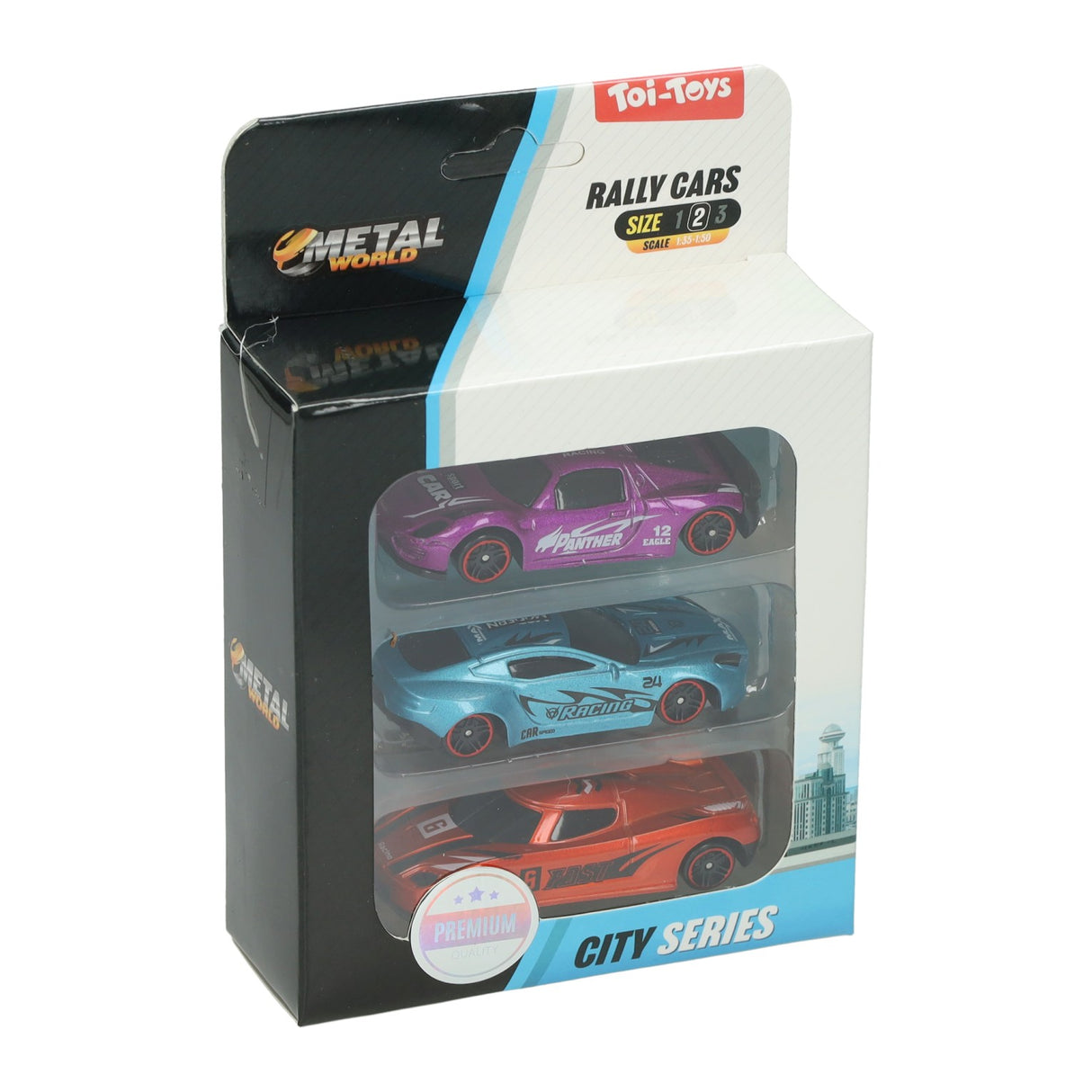 Toi-Toys Toi Toys Rallye-Rennwagen-Klassiker-Set, 3 Stück