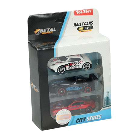 Toi-Toys Toi Toys Rallye-Rennwagen-Klassiker-Set, 3 Stück