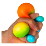 Toi-toys squishdough set knijpballen glitter neon 5cm, 4-pack