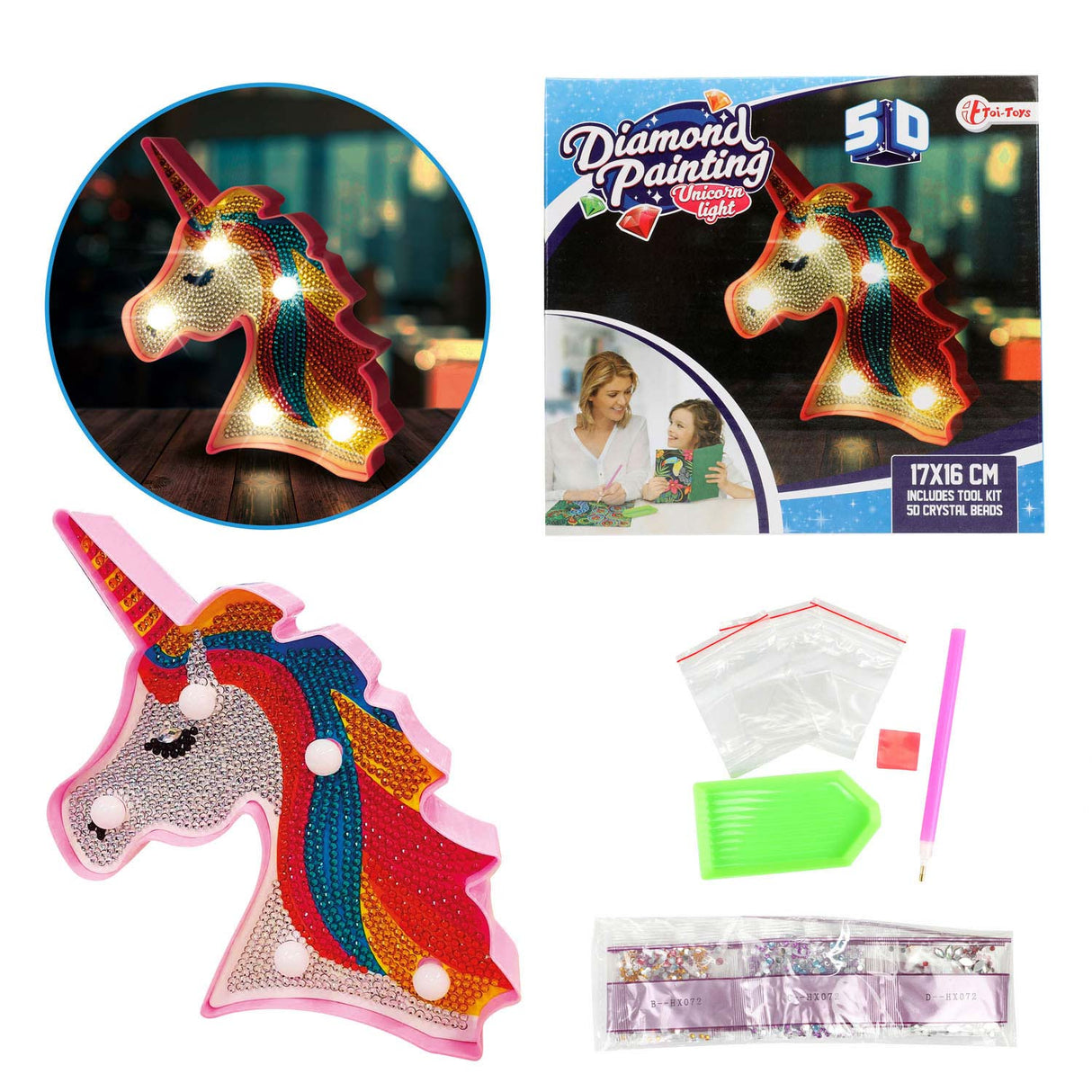 Toi-Toys Diamond Painting Lamp Unicorn